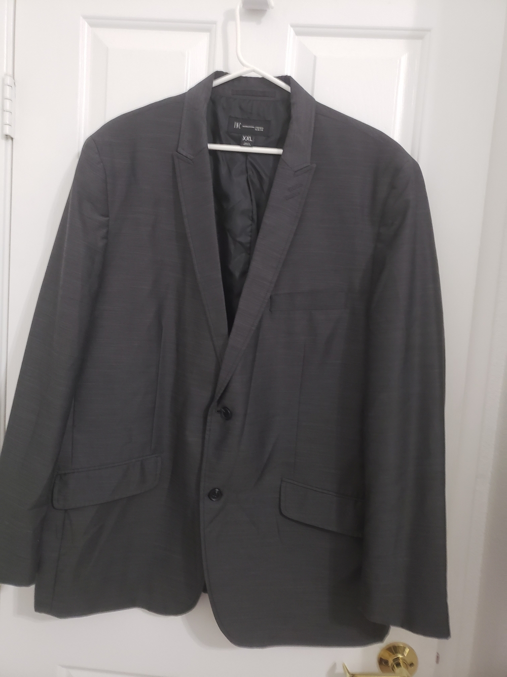 INC International Concepts Mens Gray Slim Fit Two Button Blazer Size XXL